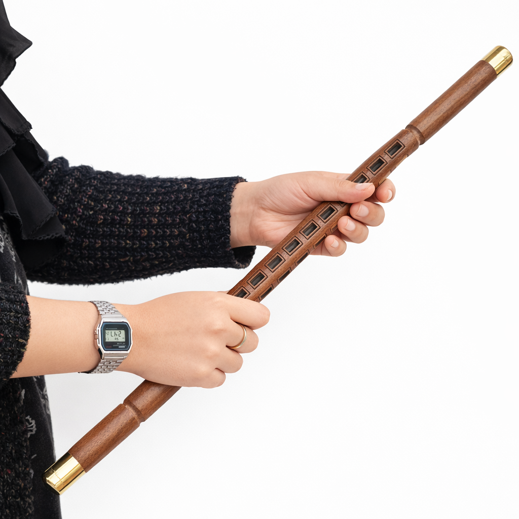 Pure Sheesham Wood Police Baton with Brass Tips