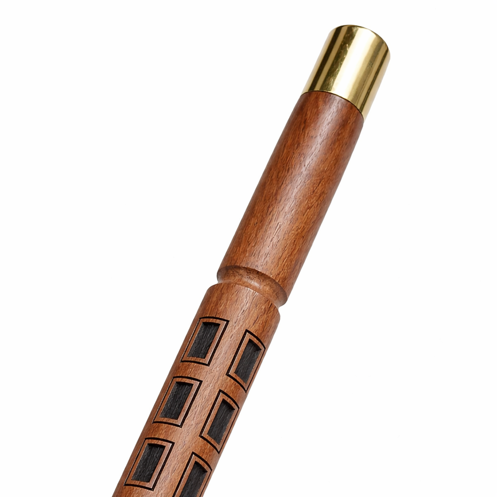Pure Sheesham Wood Police Baton with Brass Tips
