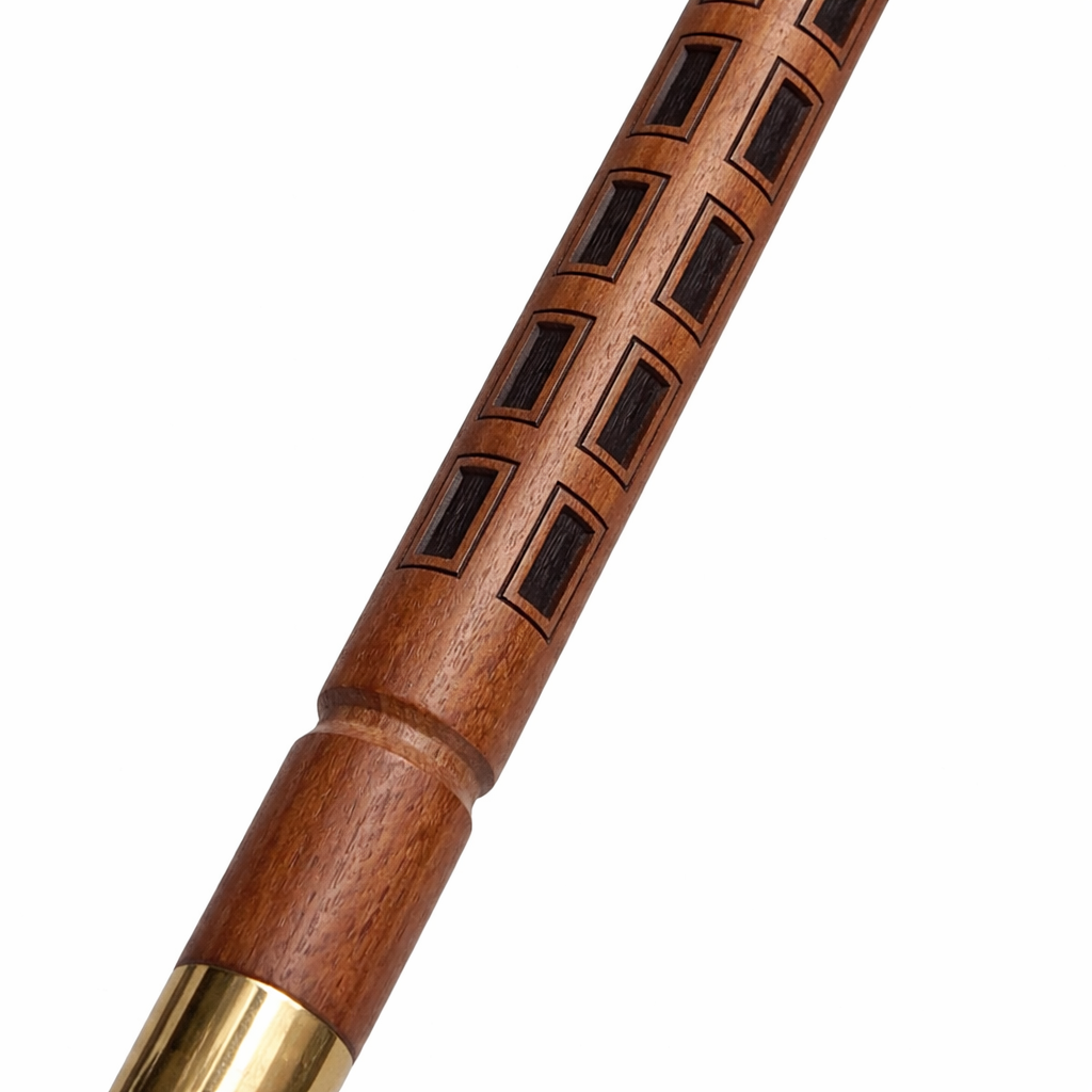 Pure Sheesham Wood Police Baton with Brass Tips