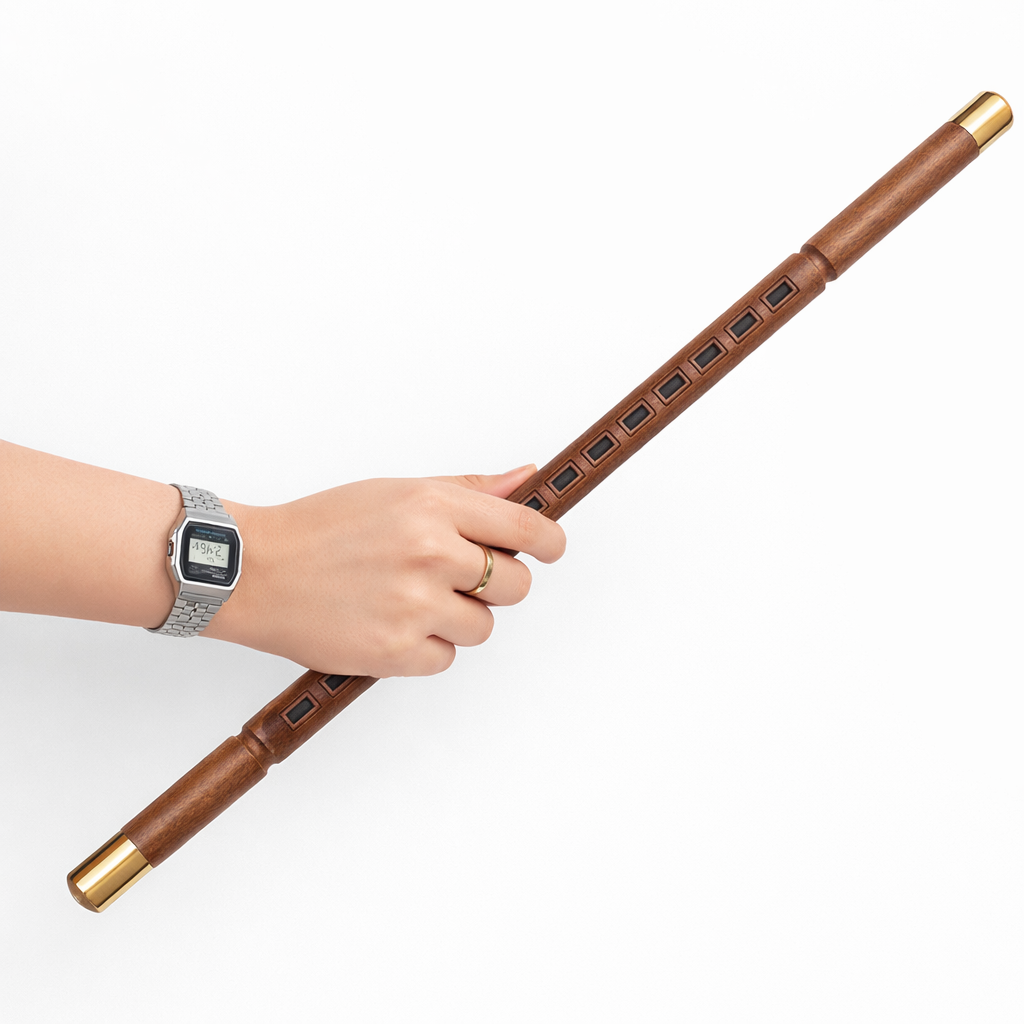 Pure Sheesham Wood Police Baton with Brass Tips